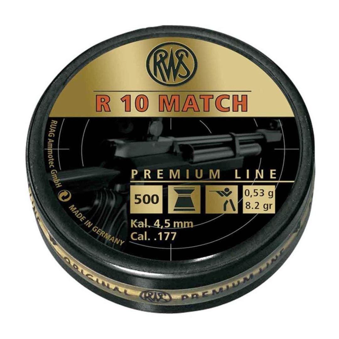 RWS R10 Match Rifle .177 Cal, 8.2 Grains, 4.49mm, Wadcutter, 500ct